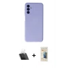 MARSİLYAN™- Galaxy A24 4G Kılıf Ahenk Serisi - Siyah 6D Mat Seramik Hayalet Nano Ekran Koruyucu + Kamera Lens Koruma Cam - SF