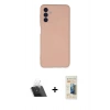 MARSİLYAN™- Galaxy A24 4G Kılıf Ahenk Serisi - Siyah 6D Mat Seramik Hayalet Nano Ekran Koruyucu + Kamera Lens Koruma Cam - SF