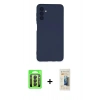 MARSİLYAN™- Galaxy A24 4G Kılıf Ahenk Serisi - Siyah 6D Mat Seramik Hayalet Nano Ekran Koruyucu + Raze Metal Kamera Lens - SH