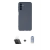 MARSİLYAN™- Galaxy A24 4G Kılıf Ahenk Serisi - Siyah Joko Magic 5D Cam + Kamera Lens Koruma Cam - SF