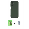 MARSİLYAN™- Galaxy A24 4G Kılıf Ahenk Serisi - Siyah Joko Magic 5D Cam + Raze Metal Kamera Lens - GS
