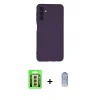 MARSİLYAN™- Galaxy A24 4G Kılıf Ahenk Serisi - Siyah Joko Magic 5D Cam + Raze Metal Kamera Lens - GS