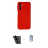 MARSİLYAN™- Galaxy A24 4G Kılıf Ahenk Serisi - Siyah Joko Magic 5D Cam + Valdez Metal Kamera Lens - SH