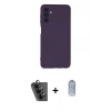 MARSİLYAN™- Galaxy A24 4G Kılıf Ahenk Serisi - Siyah Joko Magic 5D Cam + Valdez Metal Kamera Lens - SH