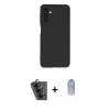 MARSİLYAN™- Galaxy A24 4G Kılıf Ahenk Serisi - Siyah Joko Magic 5D Cam + Valdez Metal Kamera Lens - SH