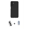 MARSİLYAN™- Galaxy A24 4G Kılıf Ahenk Serisi - Siyah Joko Magic 5D Cam + Valdez Metal Kamera Lens - GS
