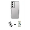 MARSİLYAN™- Galaxy A24 4G Kılıf Akış Çizgi Koleksiyonu - Şeffaf Pasifik Cam Ekran Koruyucu + Valdez Metal Kamera Lens - GS