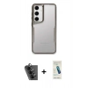 MARSİLYAN™- Galaxy A24 4G Kılıf Akış Çizgi Koleksiyonu - Şeffaf Pasifik Cam Ekran Koruyucu + Valdez Metal Kamera Lens - SH
