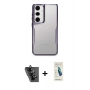 MARSİLYAN™- Galaxy A24 4G Kılıf Akış Çizgi Koleksiyonu - Şeffaf Pasifik Cam Ekran Koruyucu + Valdez Metal Kamera Lens - SH