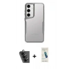 MARSİLYAN™- Galaxy A24 4G Kılıf Akış Çizgi Koleksiyonu - Şeffaf Pasifik Cam Ekran Koruyucu + Valdez Metal Kamera Lens - SH