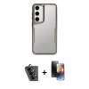 MARSİLYAN™- Galaxy A24 4G Kılıf Akış Çizgi Koleksiyonu - Siyah 3D Antistatik Mat Seramik Nano Ekran Koruyucu + Valdez Metal Kamera Lens - SH
