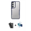 MARSİLYAN™- Galaxy A24 4G Kılıf Akış Çizgi Koleksiyonu - Siyah 3D Antistatik Seramik Nano Ekran Koruyucu + Valdez Metal Kamera Lens - SH