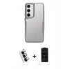 MARSİLYAN™- Galaxy A24 4G Kılıf Akış Çizgi Koleksiyonu - Siyah 6D Antistatik Mat Seramik Hayalet Nano Ekran Koruyucu + Valdez Metal Kamera Lens - GS