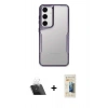 MARSİLYAN™- Galaxy A24 4G Kılıf Akış Çizgi Koleksiyonu - Siyah 6D Mat Seramik Hayalet Nano Ekran Koruyucu + Kamera Lens Koruma Cam - SF