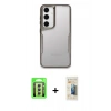 MARSİLYAN™- Galaxy A24 4G Kılıf Akış Çizgi Koleksiyonu - Siyah 6D Mat Seramik Hayalet Nano Ekran Koruyucu + Raze Metal Kamera Lens - GS