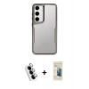 MARSİLYAN™- Galaxy A24 4G Kılıf Akış Çizgi Koleksiyonu - Siyah 6D Mat Seramik Hayalet Nano Ekran Koruyucu + Valdez Metal Kamera Lens - GS