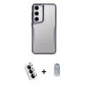 MARSİLYAN™- Galaxy A24 4G Kılıf Akış Çizgi Koleksiyonu - Siyah Joko Magic 5D Cam + Valdez Metal Kamera Lens - GS