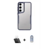 MARSİLYAN™- Galaxy A24 4G Kılıf Akış Çizgi Koleksiyonu - Siyah Joko Magic 5D Cam + Kamera Lens Koruma Cam - SF