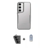 MARSİLYAN™- Galaxy A24 4G Kılıf Akış Çizgi Koleksiyonu - Siyah Joko Magic 5D Cam + Siyah Valdez Metal Kamera Lens