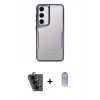MARSİLYAN™- Galaxy A24 4G Kılıf Akış Çizgi Koleksiyonu - Siyah Joko Magic 5D Cam + Siyah Valdez Metal Kamera Lens