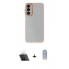 MARSİLYAN™- Galaxy A24 4G Kılıf Eksen Doku Prime - Siyah Joko Magic 5D Cam + Kamera Lens Koruma Cam - SF