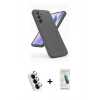 MARSİLYAN™- Galaxy A24 4G Kılıf Kozmos Yansıma Özel Seri - Şeffaf Pasifik Cam Ekran Koruyucu + Valdez Metal Kamera Lens - GS