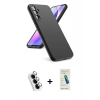 MARSİLYAN™- Galaxy A24 4G Kılıf Kozmos Yansıma Özel Seri - Şeffaf Pasifik Cam Ekran Koruyucu + Valdez Metal Kamera Lens - GS