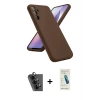 MARSİLYAN™- Galaxy A24 4G Kılıf Kozmos Yansıma Özel Seri - Şeffaf Pasifik Cam Ekran Koruyucu + Valdez Metal Kamera Lens - SH