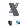 MARSİLYAN™- Galaxy A24 4G Kılıf Kozmos Yansıma Özel Seri - Siyah 3D Antistatik Cam Ekran Koruyucu + Valdez Metal Kamera Lens - SH