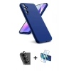 MARSİLYAN™- Galaxy A24 4G Kılıf Kozmos Yansıma Özel Seri - Siyah 3D Antistatik Cam Ekran Koruyucu + Valdez Metal Kamera Lens - SH