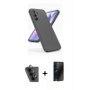 MARSİLYAN™- Galaxy A24 4G Kılıf Kozmos Yansıma Özel Seri - Siyah 3D Antistatik Hayalet Cam Ekran Koruyucu + Valdez Metal Kamera Lens - SH
