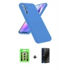 MARSİLYAN™- Galaxy A24 4G Kılıf Kozmos Yansıma Özel Seri - Siyah 3D Antistatik Hayalet Cam Ekran Koruyucu + Raze Metal Kamera Lens - GS