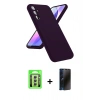 MARSİLYAN™- Galaxy A24 4G Kılıf Kozmos Yansıma Özel Seri - Siyah 3D Antistatik Hayalet Cam Ekran Koruyucu + Raze Metal Kamera Lens - GS
