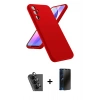 MARSİLYAN™- Galaxy A24 4G Kılıf Kozmos Yansıma Özel Seri - Siyah 3D Antistatik Hayalet Cam Ekran Koruyucu + Valdez Metal Kamera Lens - SH