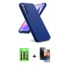 MARSİLYAN™- Galaxy A24 4G Kılıf Kozmos Yansıma Özel Seri - Siyah 3D Antistatik Mat Seramik Nano Ekran Koruyucu + Raze Metal Kamera Lens - SH