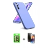 MARSİLYAN™- Galaxy A24 4G Kılıf Kozmos Yansıma Özel Seri - Siyah 3D Antistatik Mat Seramik Nano Ekran Koruyucu + Raze Metal Kamera Lens - SH