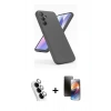 MARSİLYAN™- Galaxy A24 4G Kılıf Kozmos Yansıma Özel Seri - Siyah 3D Antistatik Mat Seramik Nano Ekran Koruyucu + Valdez Metal Kamera Lens - GS