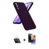 MARSİLYAN™- Galaxy A24 4G Kılıf Kozmos Yansıma Özel Seri - Siyah 3D Antistatik Mat Seramik Nano Ekran Koruyucu + Kamera Lens Koruma Cam - SF