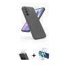 MARSİLYAN™- Galaxy A24 4G Kılıf Kozmos Yansıma Özel Seri - Siyah 3D Antistatik Seramik Nano Ekran Koruyucu + Kamera Lens Koruma Cam - SF
