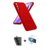 MARSİLYAN™- Galaxy A24 4G Kılıf Kozmos Yansıma Özel Seri - Siyah 3D Antistatik Seramik Nano Ekran Koruyucu + Valdez Metal Kamera Lens - SH