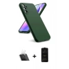 MARSİLYAN™- Galaxy A24 4G Kılıf Kozmos Yansıma Özel Seri - Siyah 6D Antistatik Mat Seramik Hayalet Nano Ekran Koruyucu + Kamera Lens Koruma Cam - SF