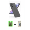 MARSİLYAN™- Galaxy A24 4G Kılıf Kozmos Yansıma Özel Seri - Siyah 6D Mat Seramik Hayalet Nano Ekran Koruyucu + Raze Metal Kamera Lens - GS