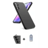 MARSİLYAN™- Galaxy A24 4G Kılıf Kozmos Yansıma Özel Seri - Siyah Joko Magic 5D Cam + Siyah Valdez Metal Kamera Lens