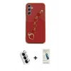 MARSİLYAN™- Galaxy A24 4G Kılıf Nova Işık Prime - Şeffaf Pasifik Cam Ekran Koruyucu + Valdez Metal Kamera Lens - GS