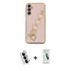 MARSİLYAN™- Galaxy A24 4G Kılıf Nova Işık Prime - Şeffaf Pasifik Cam Ekran Koruyucu + Valdez Metal Kamera Lens - GS