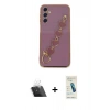 MARSİLYAN™- Galaxy A24 4G Kılıf Nova Işık Prime - Şeffaf Pasifik Cam Ekran Koruyucu + Kamera Lens Koruma Cam - SF