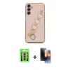 MARSİLYAN™- Galaxy A24 4G Kılıf Nova Işık Prime - Siyah 3D Antistatik Mat Seramik Nano Ekran Koruyucu + Raze Metal Kamera Lens - SH