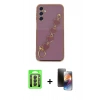 MARSİLYAN™- Galaxy A24 4G Kılıf Nova Işık Prime - Siyah 3D Antistatik Mat Seramik Nano Ekran Koruyucu + Raze Metal Kamera Lens - SH