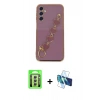 MARSİLYAN™- Galaxy A24 4G Kılıf Nova Işık Prime - Siyah 3D Antistatik Seramik Nano Ekran Koruyucu + Raze Metal Kamera Lens - GS