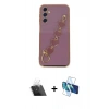 MARSİLYAN™- Galaxy A24 4G Kılıf Nova Işık Prime - Siyah 3D Antistatik Seramik Nano Ekran Koruyucu + Kamera Lens Koruma Cam - SF